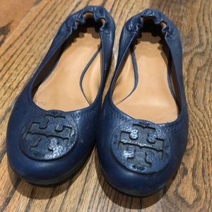Tory Burch Navy Blue Flats